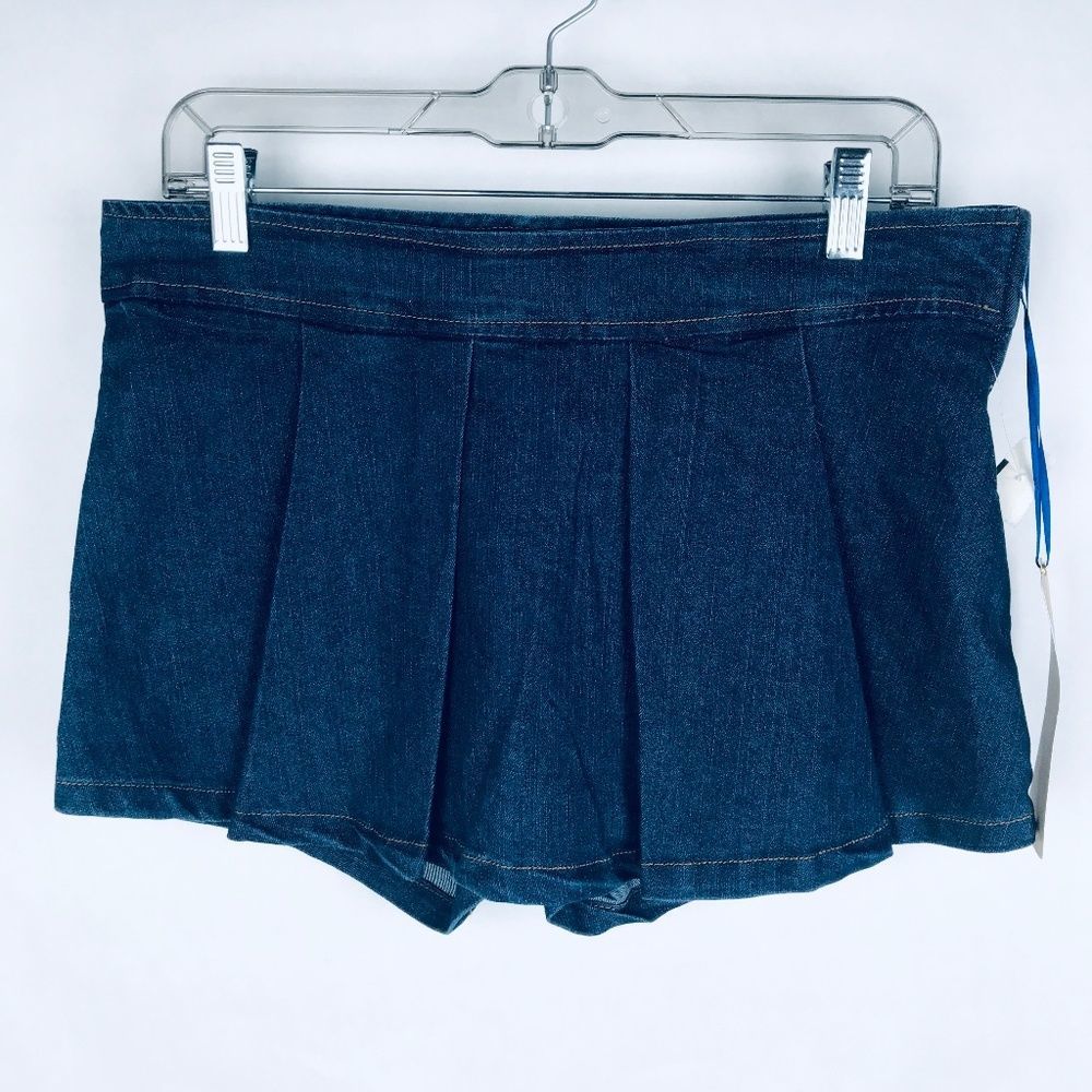 Highway Jeans Junior Size 9 Pleated Skort Dark Was